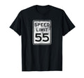 Speed Limit 55 Mph Road Sign Driving Fan T-Shirt - Graphic Print Men Women - T-Shirt, Sweatshirt, Hoodie