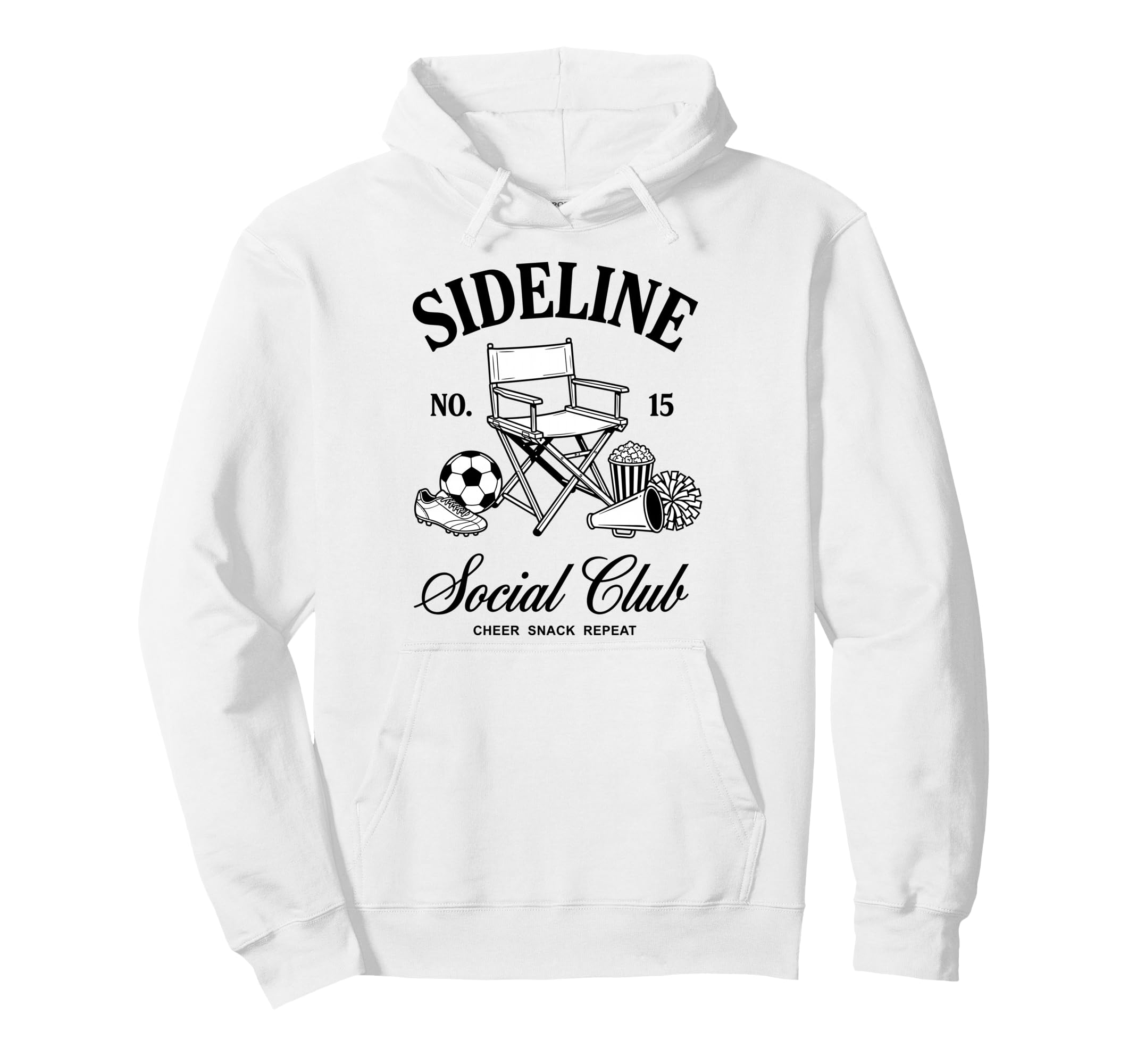 Sideline Social Club Cheer Snack Repeat Hoodie - Graphic Print Men Women - T-Shirt, Sweatshirt, Hoodie