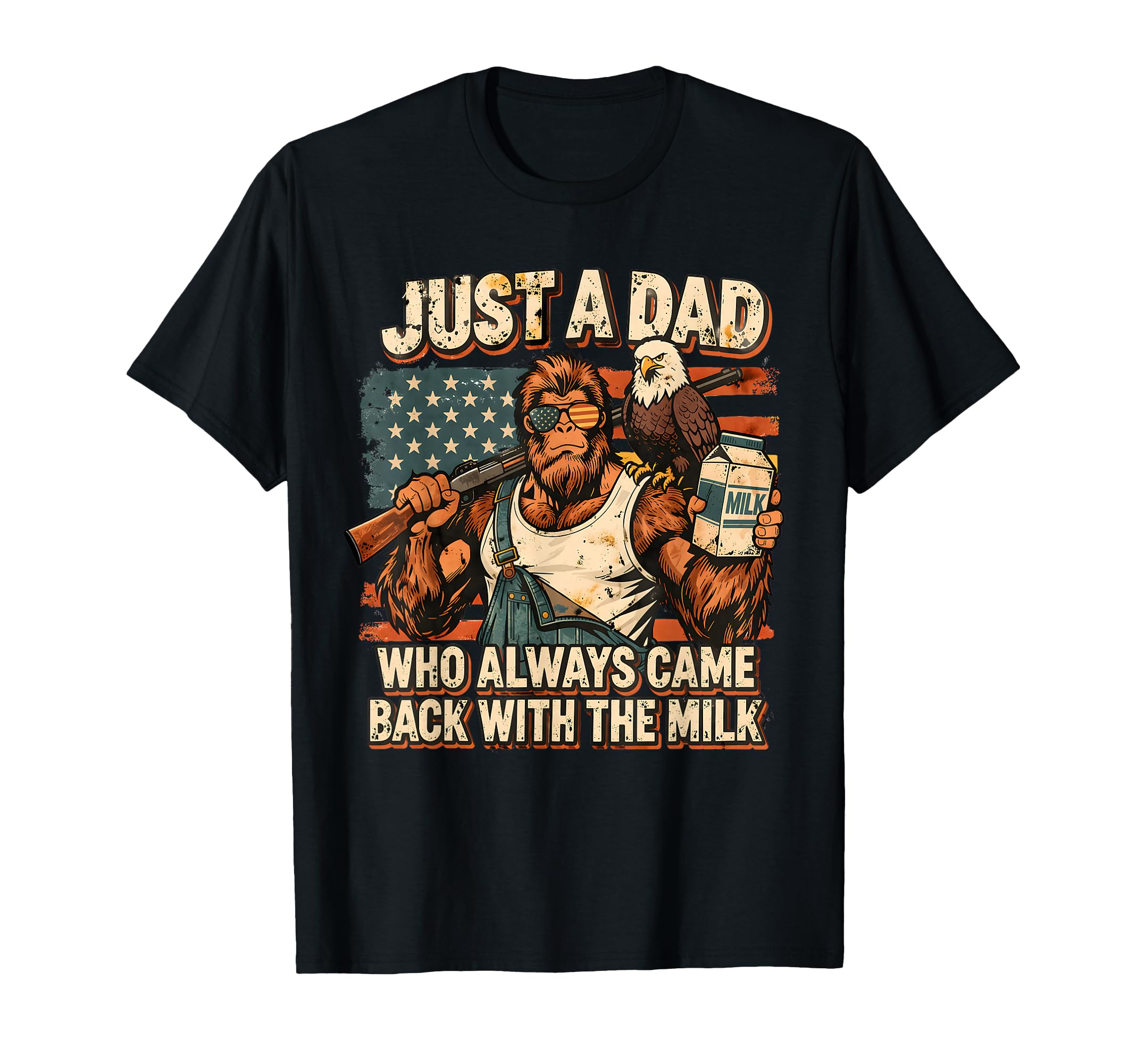 Bigfoot Papa Just Dad Who Always T-Shirt - Fun Novelty Design for Adults - T-Shirt, Sweatshirt, Hoodie