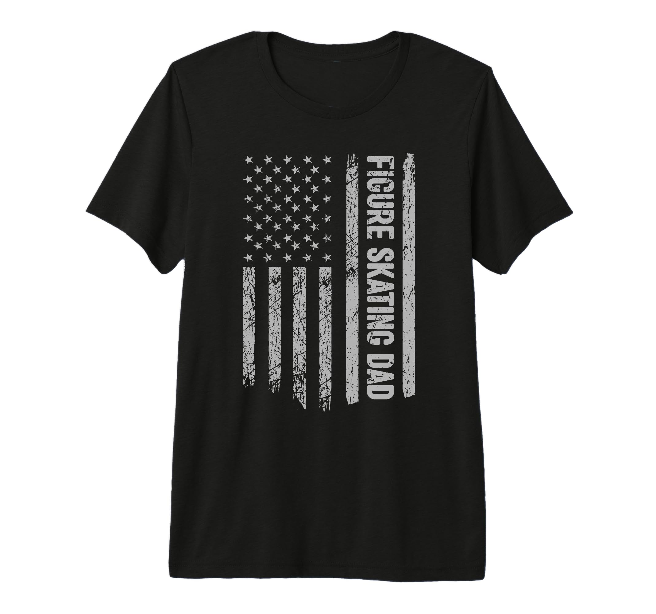 Funny Figure Skating Dad America Us T-Shirt - Minimalist Print Men Women - T-Shirt, Sweatshirt, Hoodie