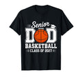 Proud Senior Dad Class 2027 Basketball T-Shirt - Unique Graphic Men Women - T-Shirt, Sweatshirt, Hoodie