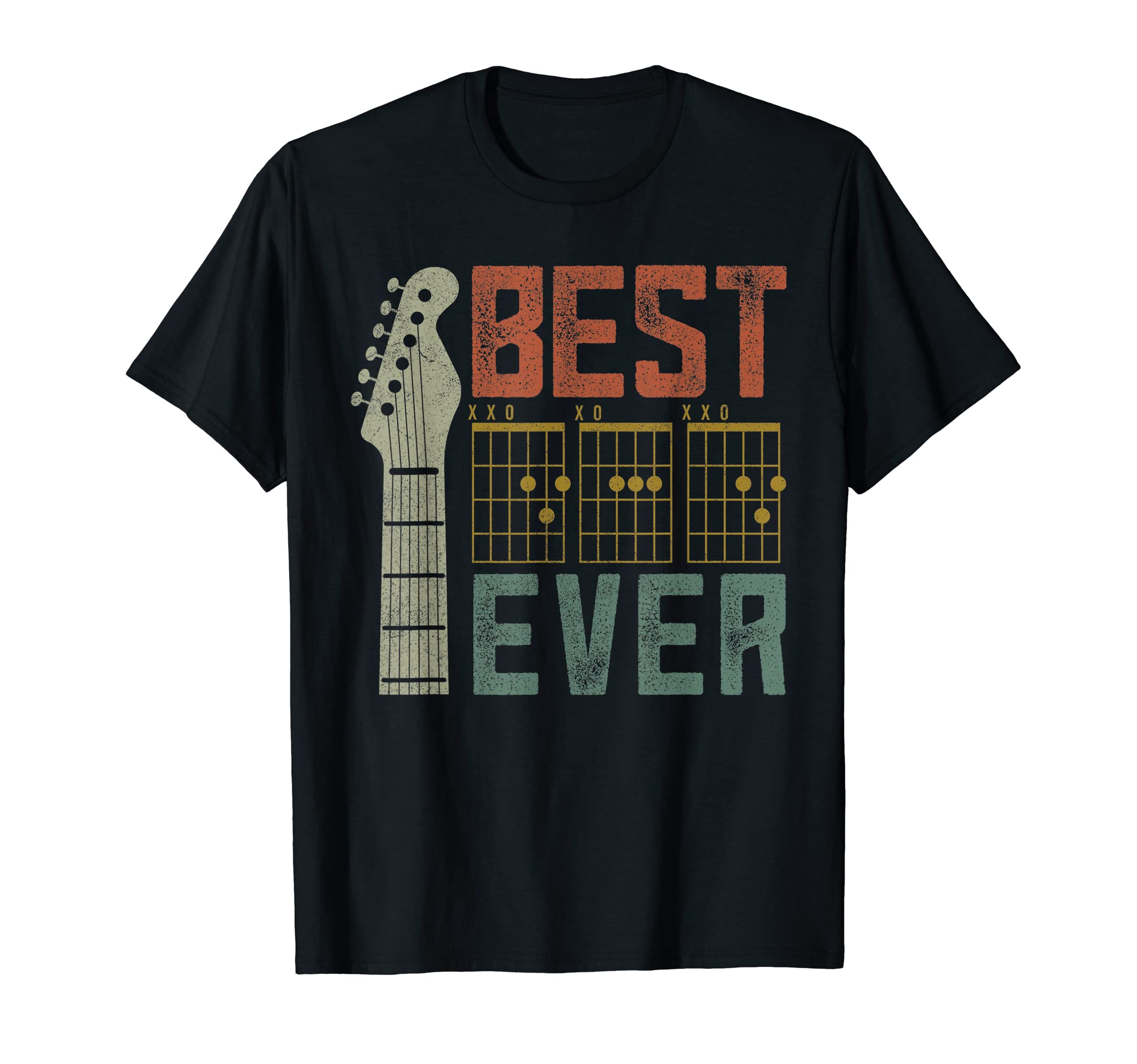 Best Dad Guitar Music Fathers Day Musician T-Shirt - Graphic Print Unisex - T-Shirt, Sweatshirt, Hoodie