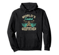 Worlds Coolest Godfather Motorcycle Fathers Hoodie - Unique Graphic Unisex - T-Shirt, Sweatshirt, Hoodie