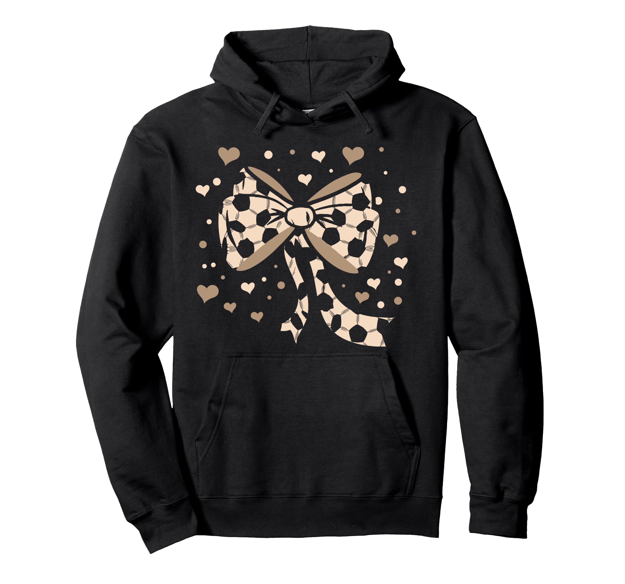 Soccer Ball Coquette Bow Game Day Soccer Hoodie - Novelty Apparel Unisex - T-Shirt, Sweatshirt, Hoodie