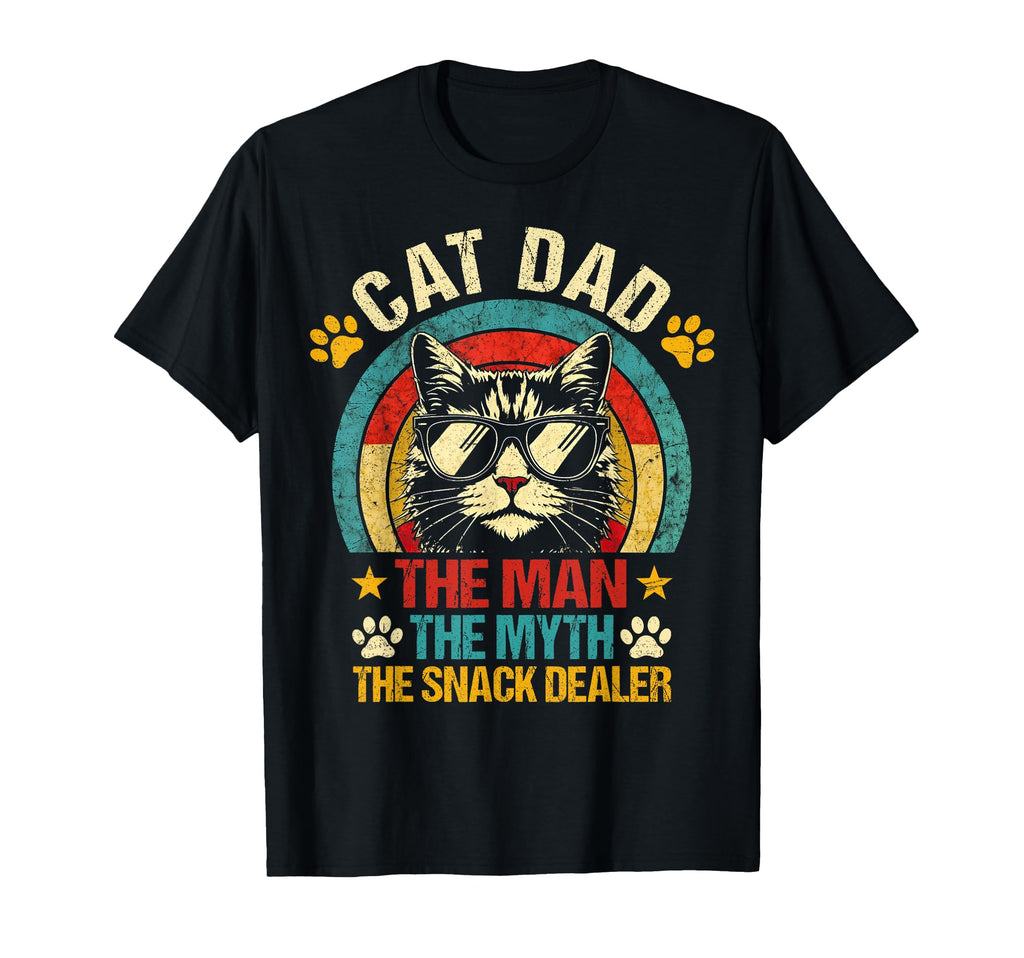 Cat Dad Myth Snack Dealer Fathers Day T-Shirt - Aesthetic Graphic Unisex - T-Shirt, Sweatshirt, Hoodie