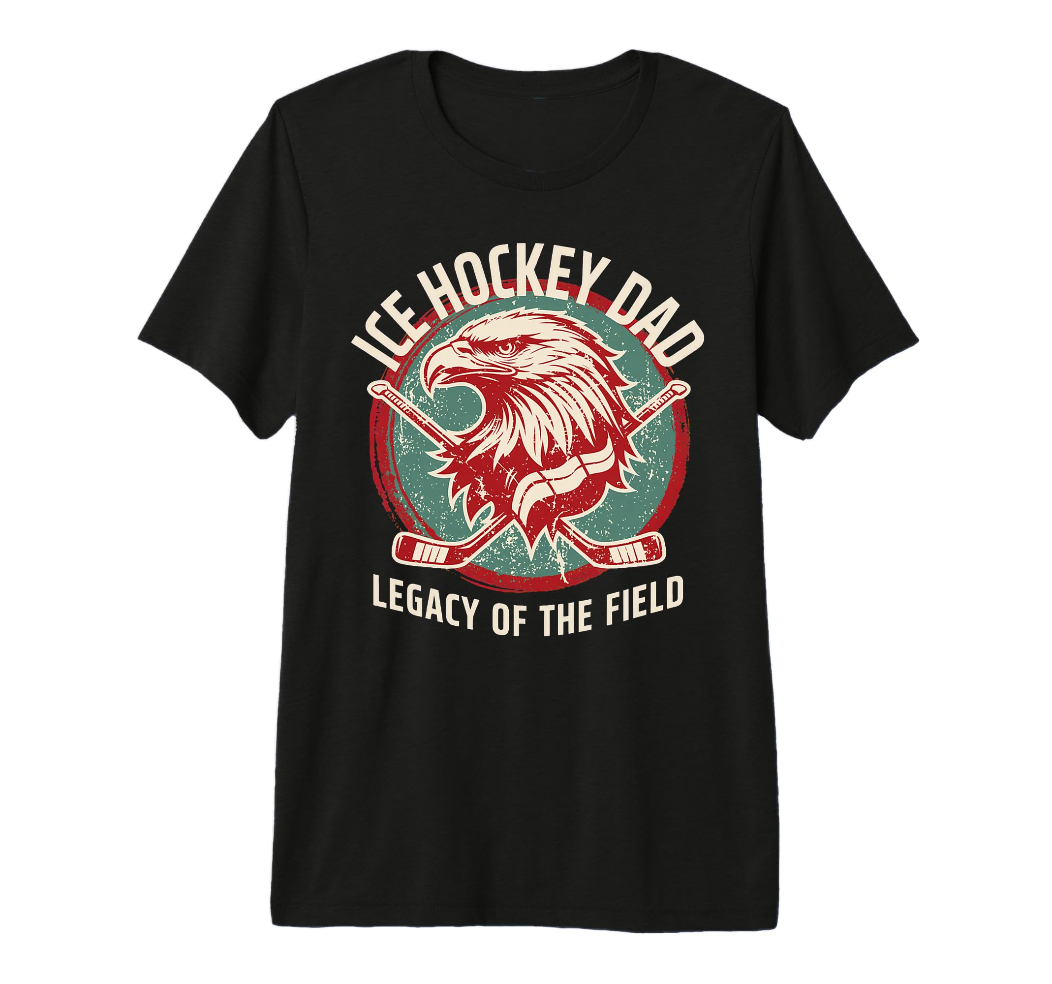 Mens Legacy Field Ice Hockey Dad Tri T-Shirt - Graphic Print for Adults - T-Shirt, Sweatshirt, Hoodie