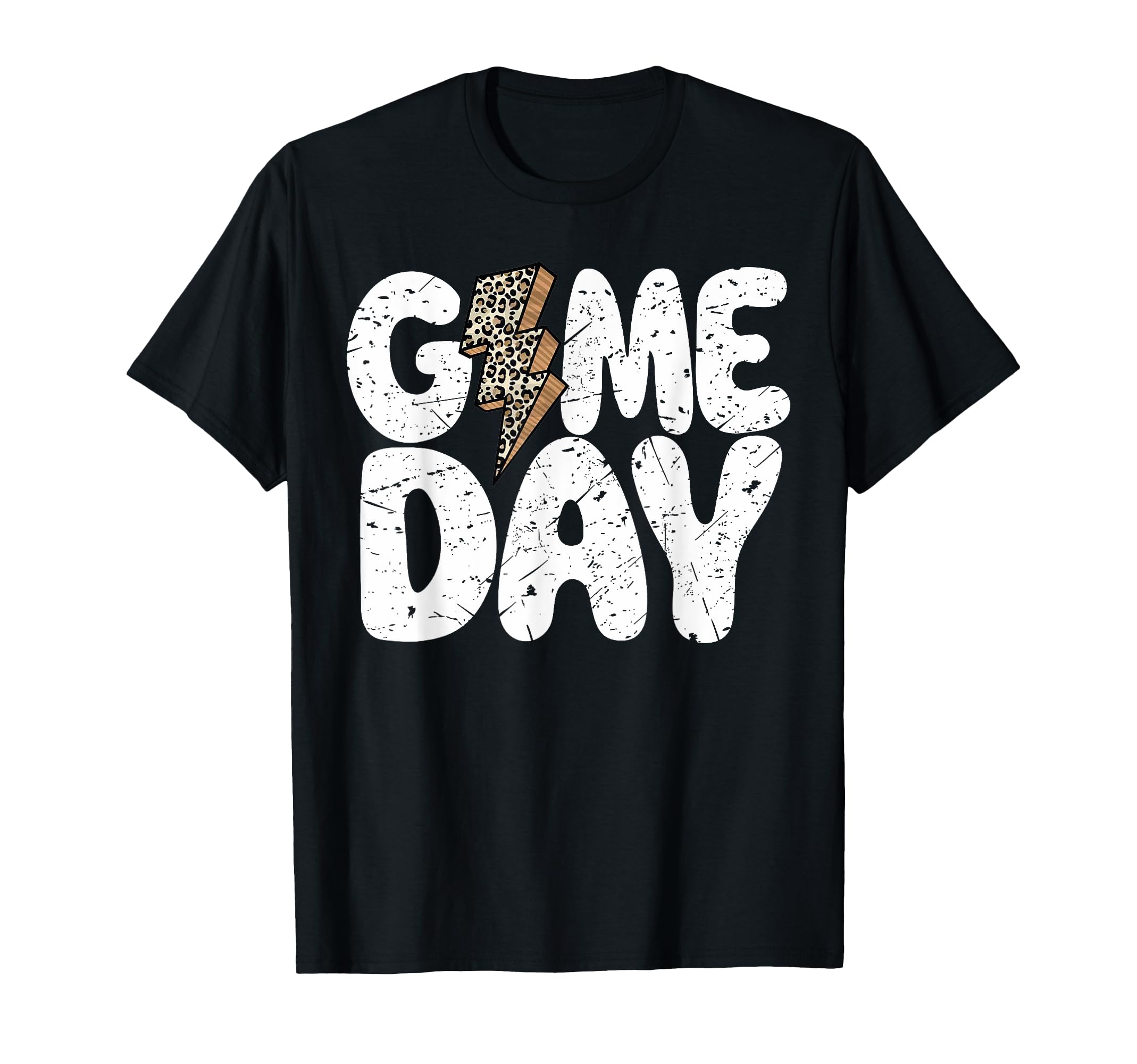Game Day Leopard Lightning Bolt T-Shirt - Minimalist Print Men Women - T-Shirt, Sweatshirt, Hoodie