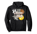 Mama Both Soccer Softball Mama Mothers Hoodie - Minimalist Print Men Women - T-Shirt, Sweatshirt, Hoodie