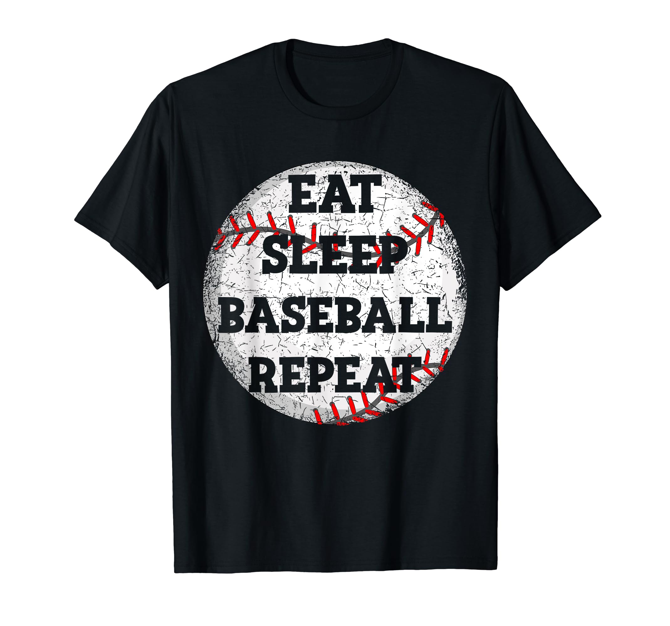 Eat Sleep Baseball Repeat Baseball T-Shirt - Minimalist Print for Adults - T-Shirt, Sweatshirt, Hoodie