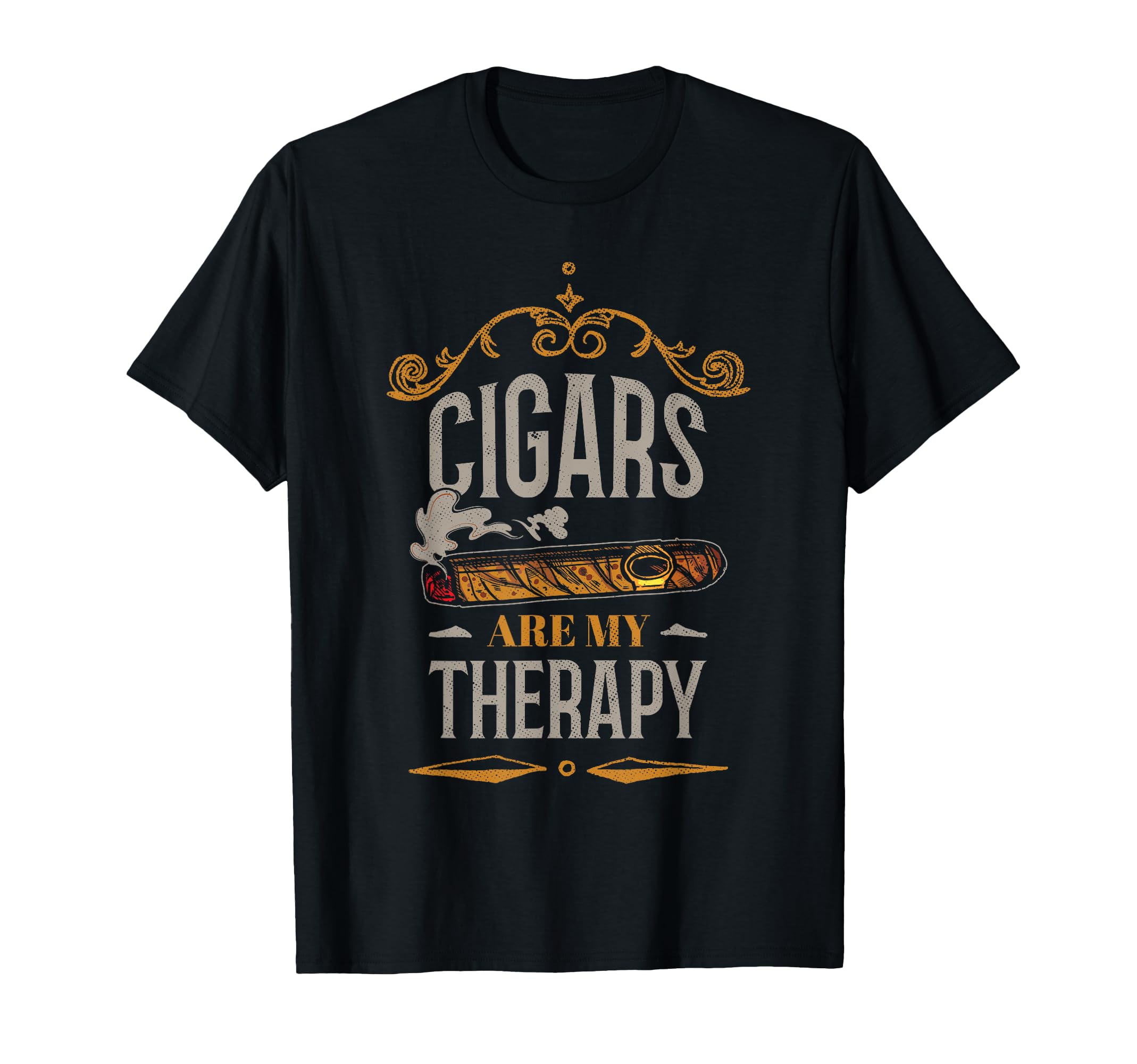 Cigars Are My Therapy Funny Cigar T-Shirt - Fun Novelty Design for Adults - T-Shirt, Sweatshirt, Hoodie