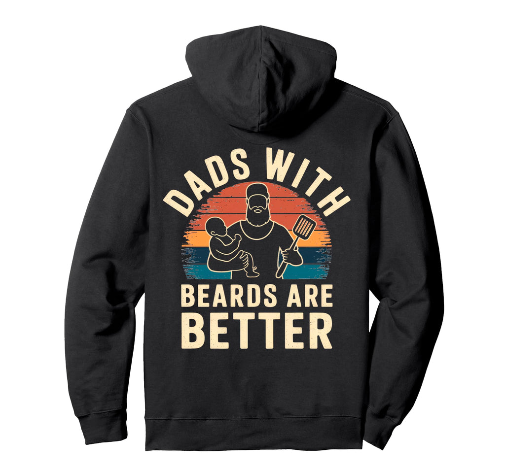 Dads Beards Are Better Charm Hoodie - Graphic Print Men Women - T-Shirt, Sweatshirt, Hoodie