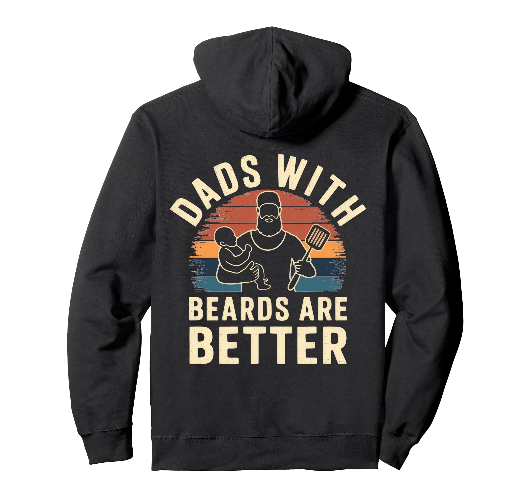 Dads Beards Are Better Charm Hoodie - Graphic Print Men Women - T-Shirt, Sweatshirt, Hoodie