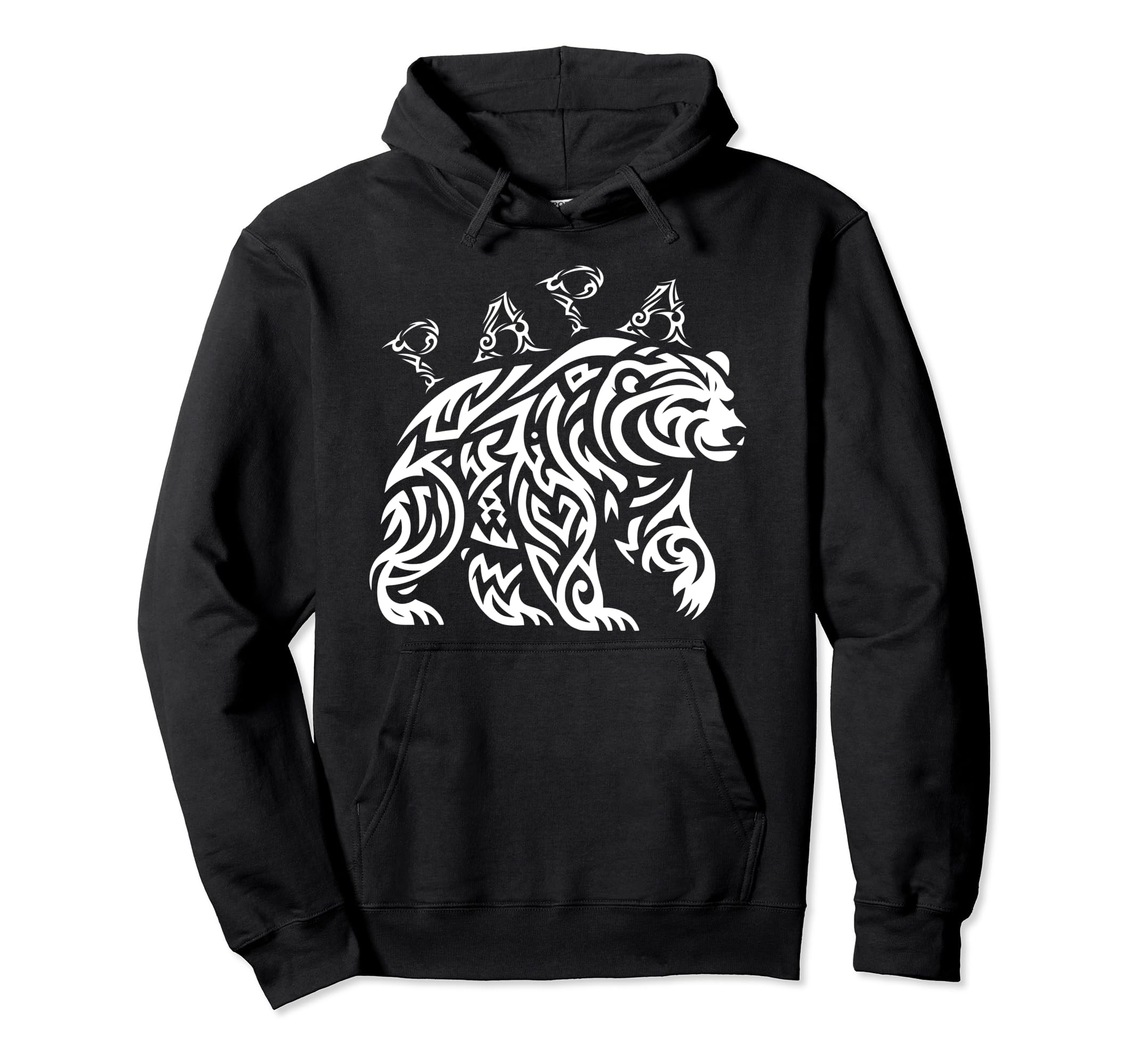 Tribal Papa Grizzly Bear Hoodie - Fun Novelty Design Men Women - T-Shirt, Sweatshirt, Hoodie