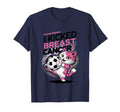 I Kicked Breast Cancer Cat Soccer T-Shirt - Casual Everyday Wear Men Women - T-Shirt, Sweatshirt, Hoodie