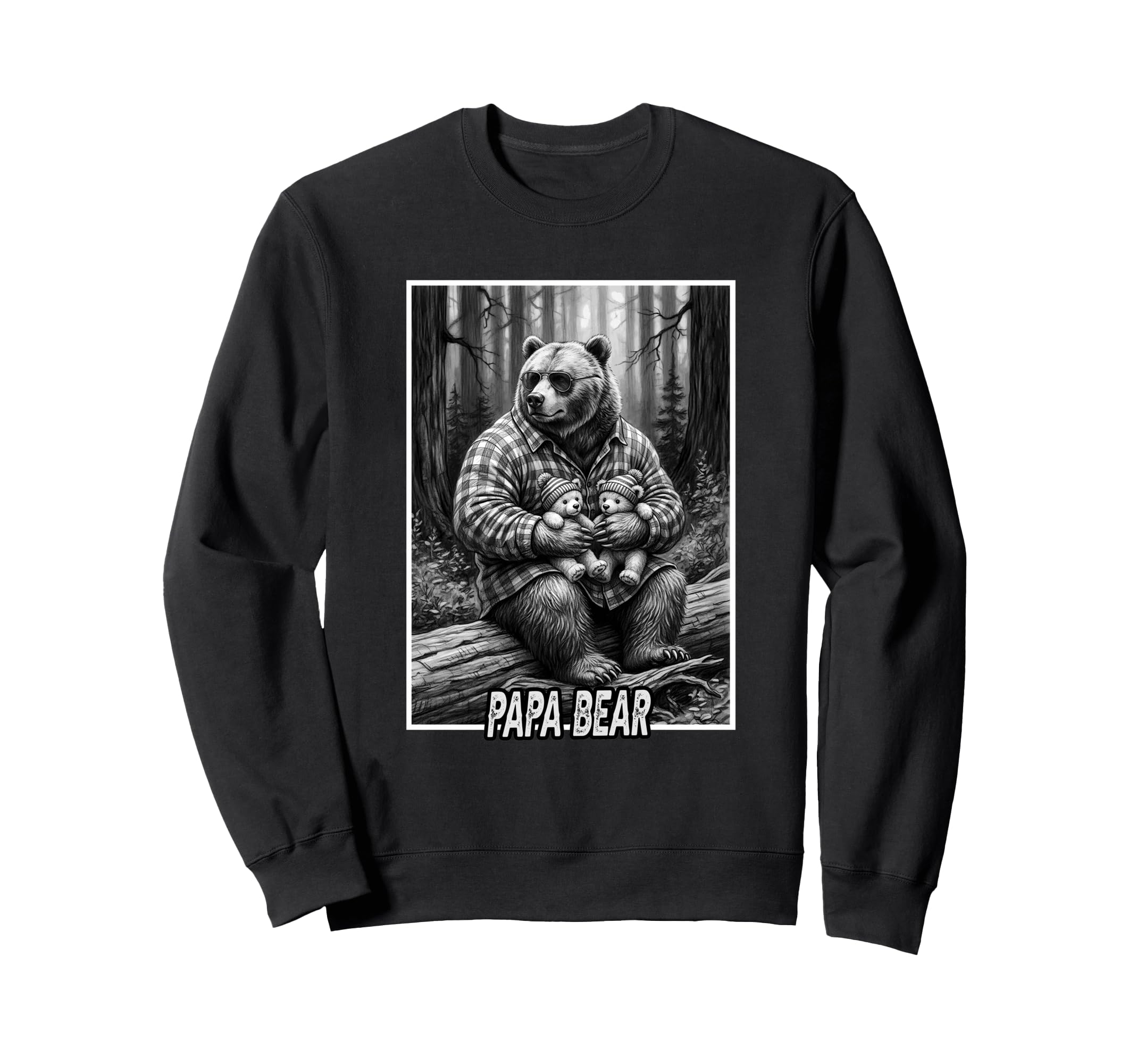 Papa Bear Woods Cubs Sweatshirt - Fun Novelty Design for Adults - T-Shirt, Sweatshirt, Hoodie