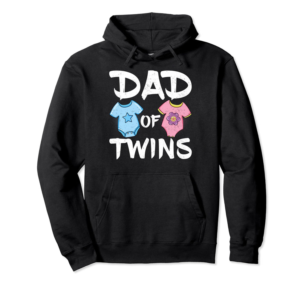 Dad Twins Daughters Sons Fathers Day Hoodie - Unique Graphic for Adults - T-Shirt, Sweatshirt, Hoodie