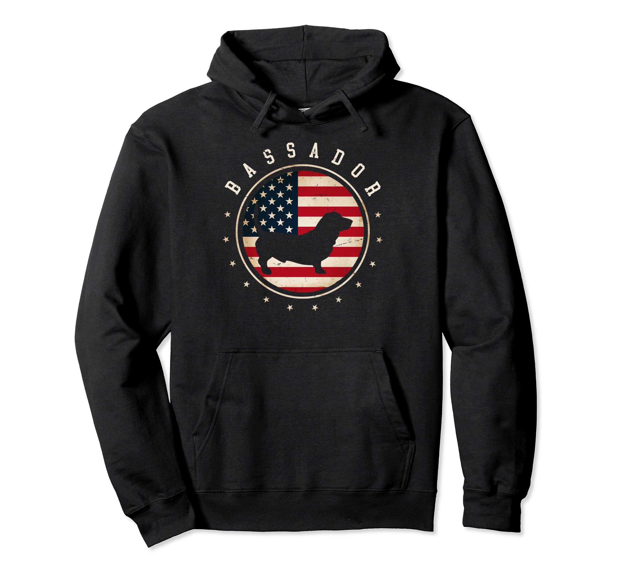 Bassador Usa Flag 4Th July Dog Mom Dad Hoodie - Graphic Print Men Women - T-Shirt, Sweatshirt, Hoodie