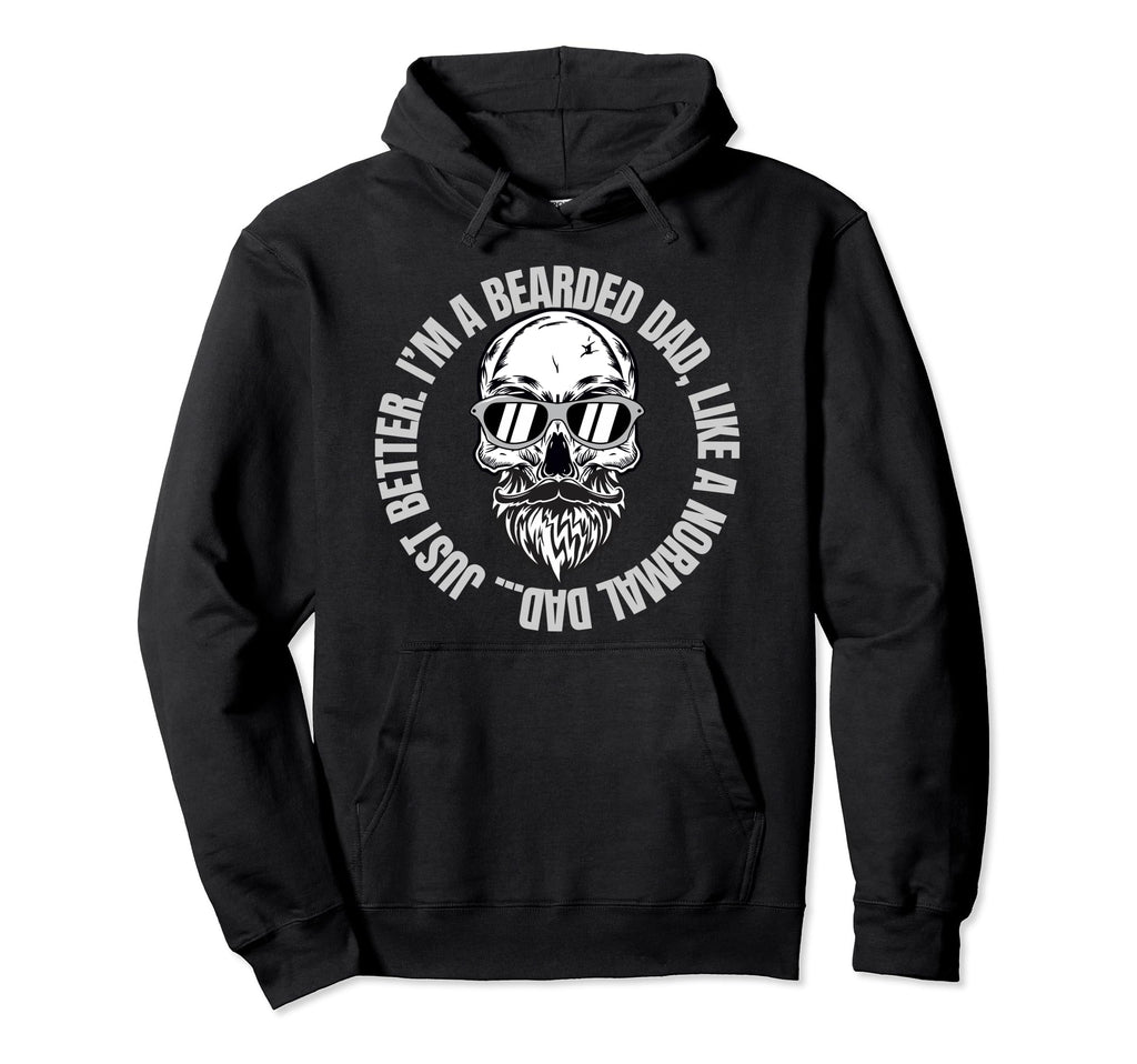 Skull And Beard Bearded Dad Gift Hoodie - Streetwear Style for Adults - T-Shirt, Sweatshirt, Hoodie