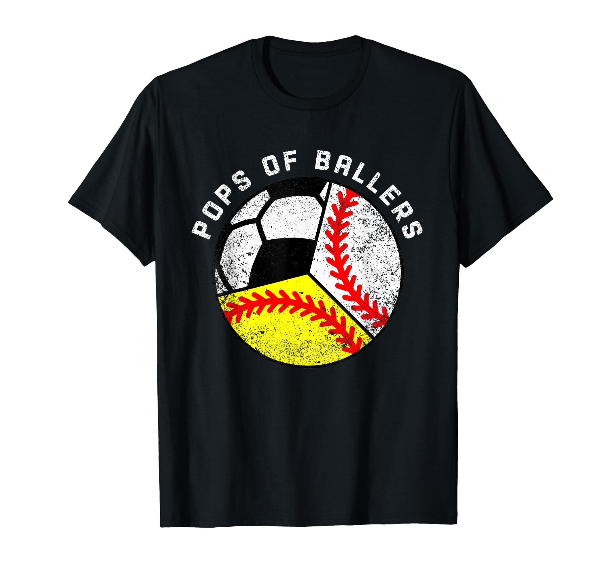Pops Ballers Funny Baseball Softball T-Shirt - Casual Everyday Wear Unisex - T-Shirt, Sweatshirt, Hoodie