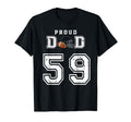 Custom Proud Football Dad Number 59 T-Shirt - Trendy Graphic Men Women - T-Shirt, Sweatshirt, Hoodie