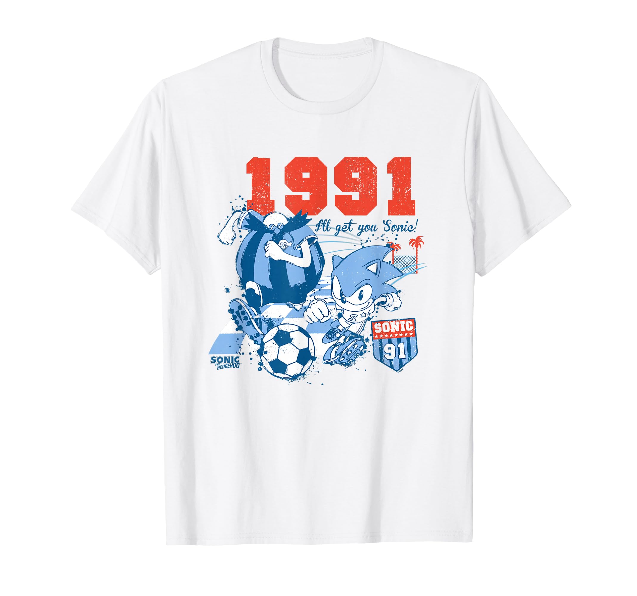 Sonic Hedgehog Americana Sonic Vs T-Shirt - Aesthetic Graphic for Adults - T-Shirt, Sweatshirt, Hoodie