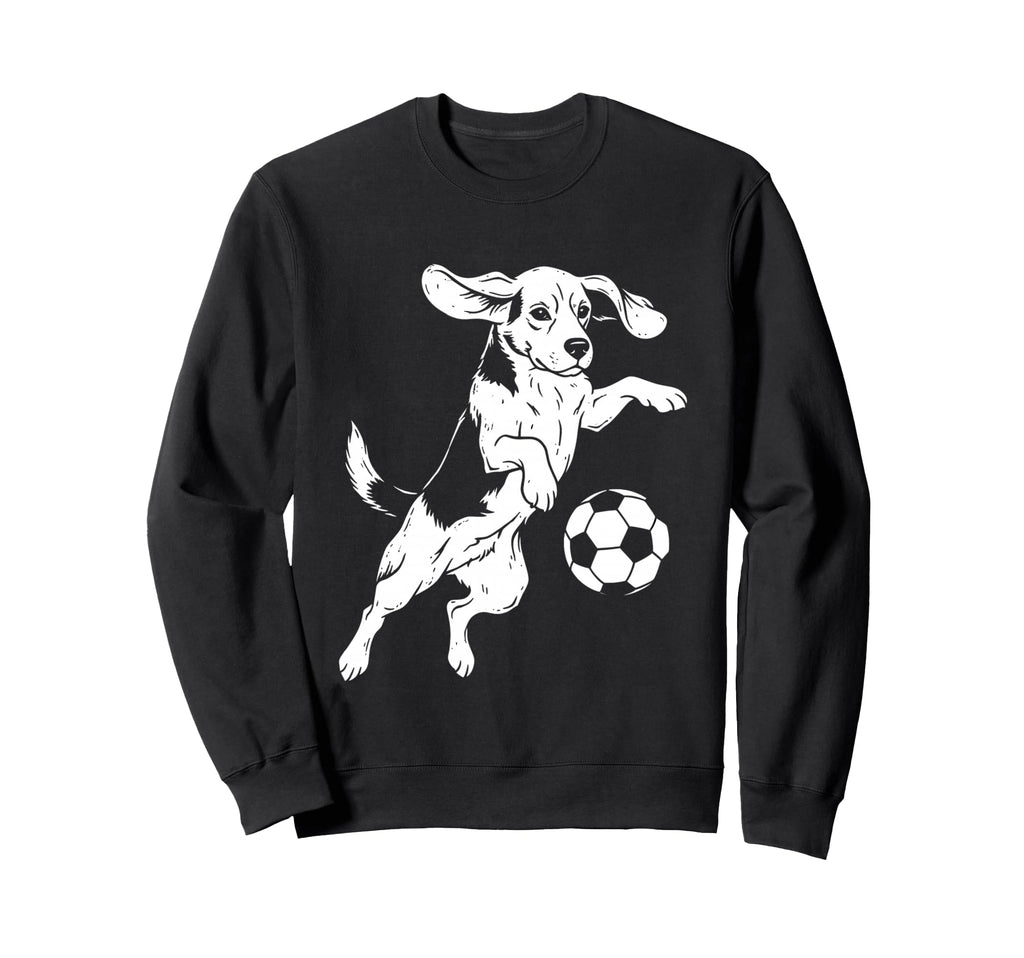 Beagle Soccer Player Funny Dog Sweatshirt - Aesthetic Graphic for Adults - T-Shirt, Sweatshirt, Hoodie
