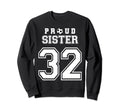Number 32 Custom Proud Soccer Futbol Sweatshirt - Unique Graphic Unisex - T-Shirt, Sweatshirt, Hoodie