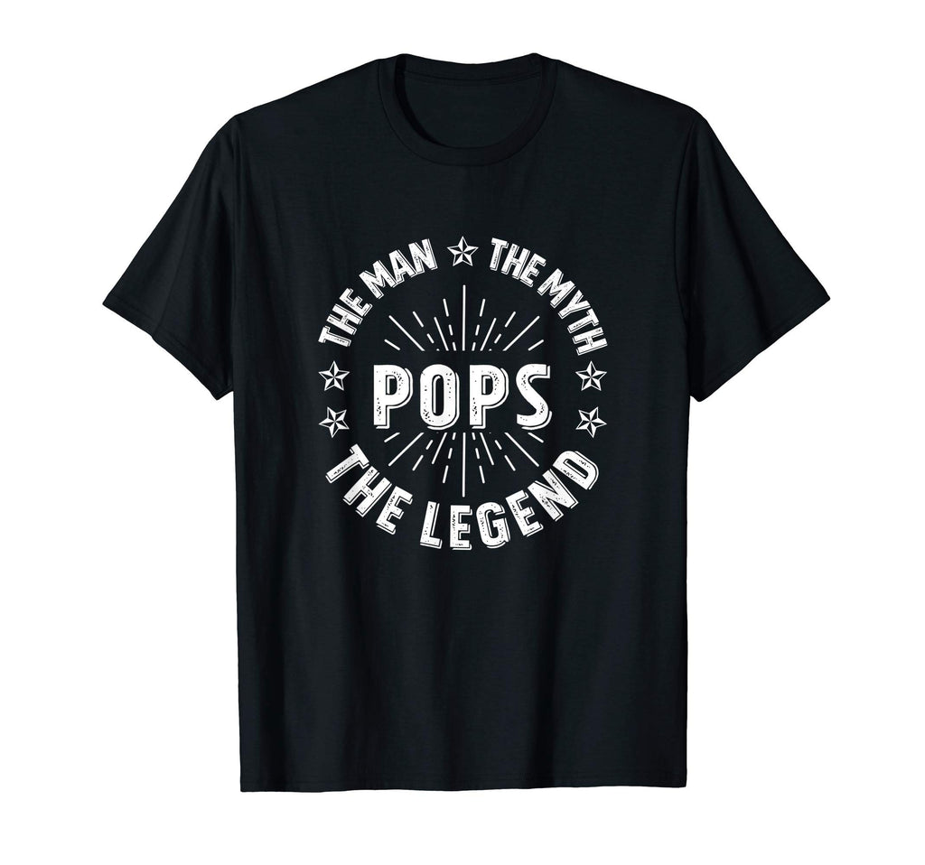 Dad Pops Myth Legend Grandfather Dads T-Shirt - Graphic Print Men Women - T-Shirt, Sweatshirt, Hoodie