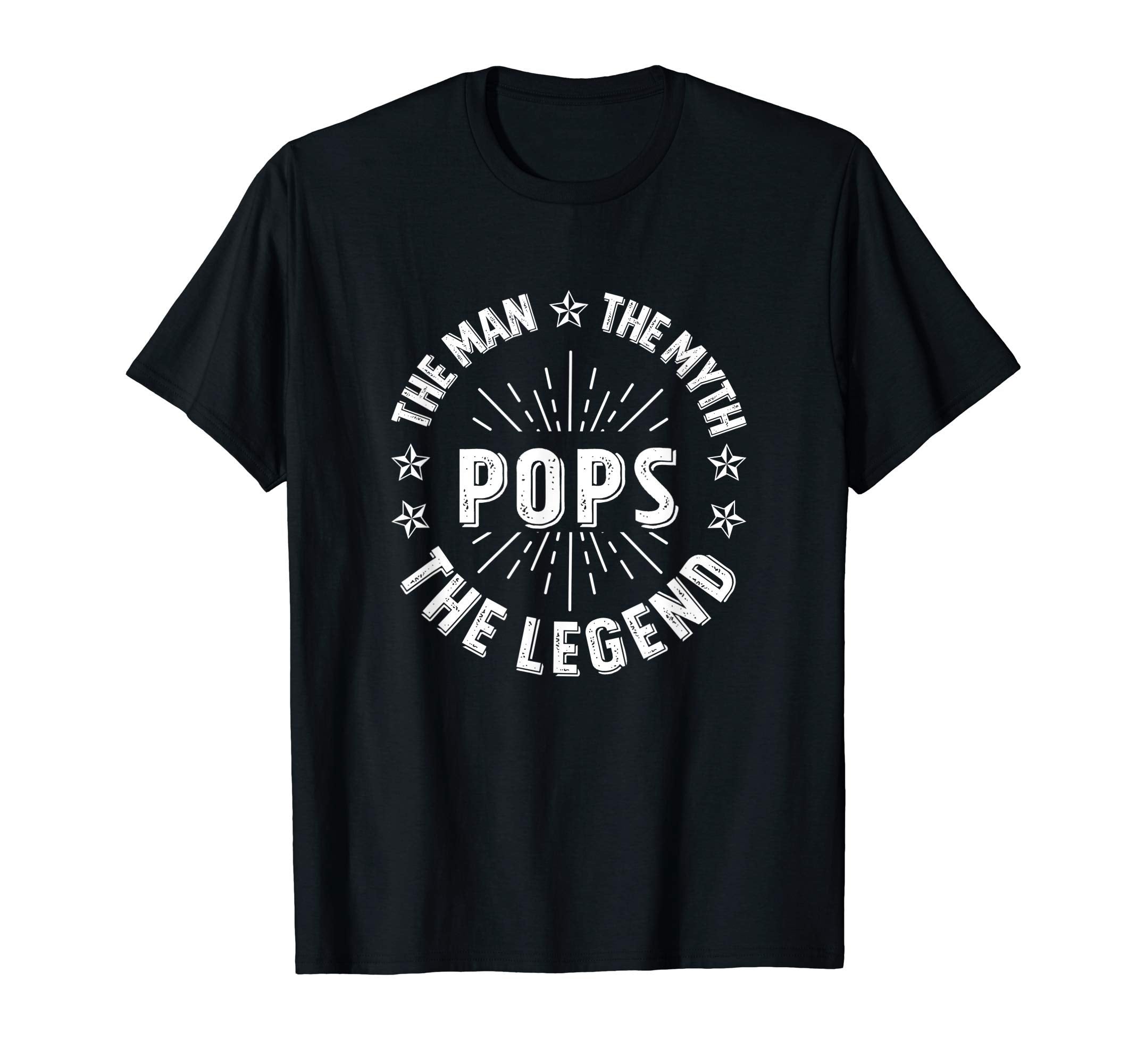Dad Pops Myth Legend Grandfather Dads T-Shirt - Graphic Print Men Women - T-Shirt, Sweatshirt, Hoodie