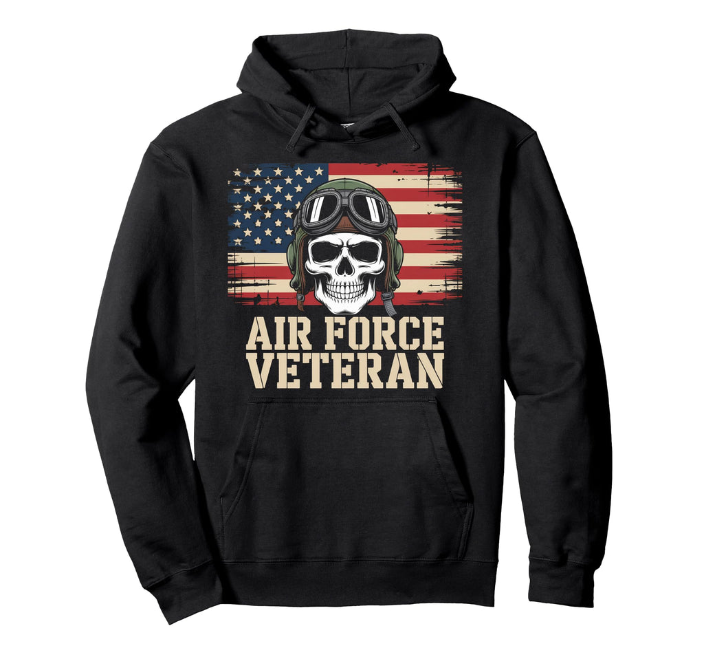 Air Force Veteran Us American Flag Dad Hoodie - Trendy Graphic Men Women - T-Shirt, Sweatshirt, Hoodie
