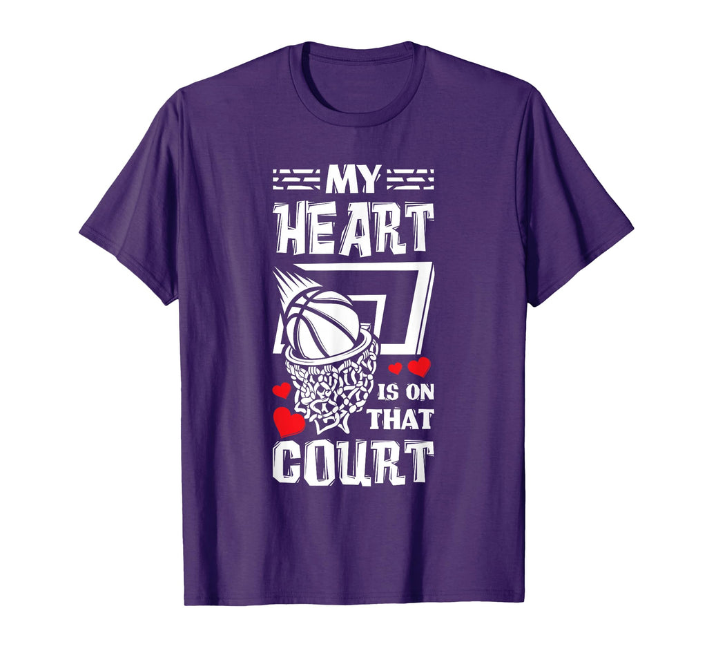 My Heart Is That Court Mom Dad T-Shirt - Aesthetic Graphic for Adults - T-Shirt, Sweatshirt, Hoodie