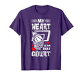 My Heart Is That Court Mom Dad T-Shirt - Aesthetic Graphic for Adults - T-Shirt, Sweatshirt, Hoodie