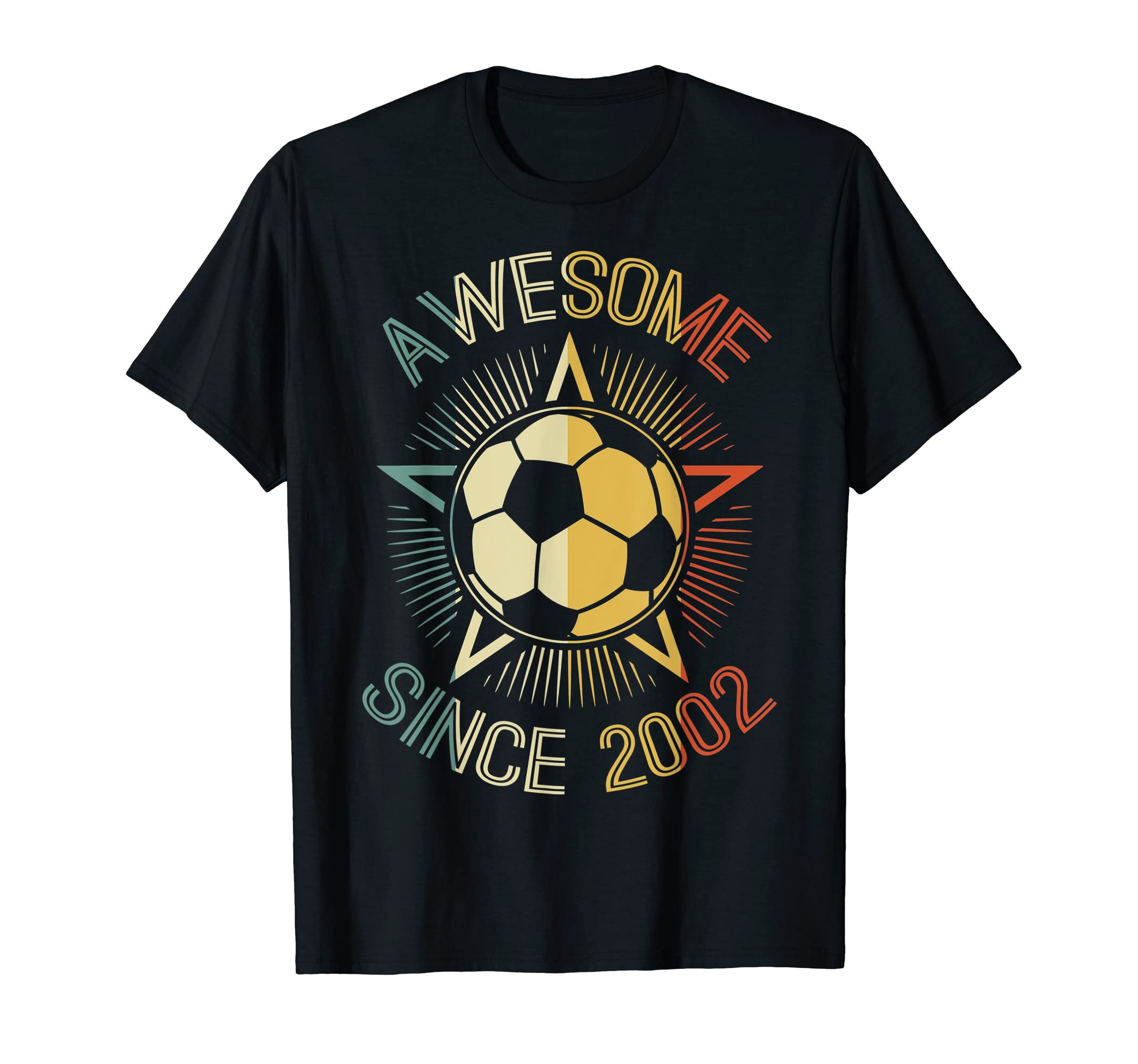 Awesome Since 2002 Soccer Birthday T-Shirt - Aesthetic Graphic for Adults - T-Shirt, Sweatshirt, Hoodie