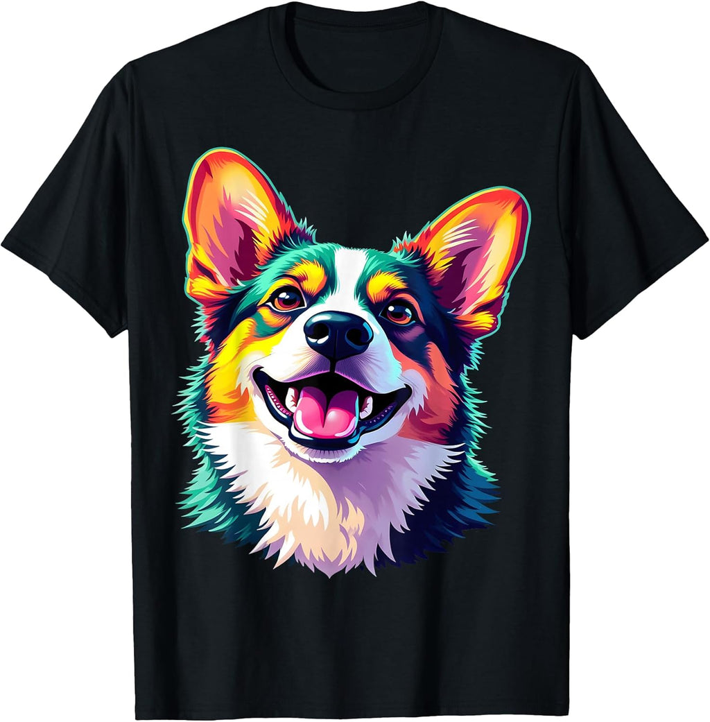 Colorful Corgi Pop Art Dog - Adult & Kids T-Shirts, Sweatshirts & Hoodies apparel design preview 1