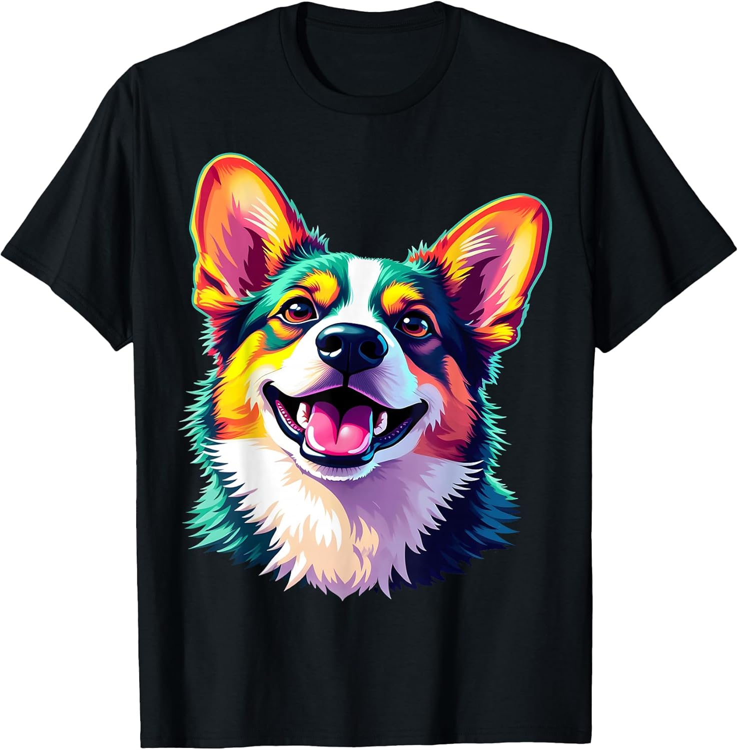 Colorful Corgi Pop Art Dog - Adult & Kids T-Shirts, Sweatshirts & Hoodies apparel design preview 1