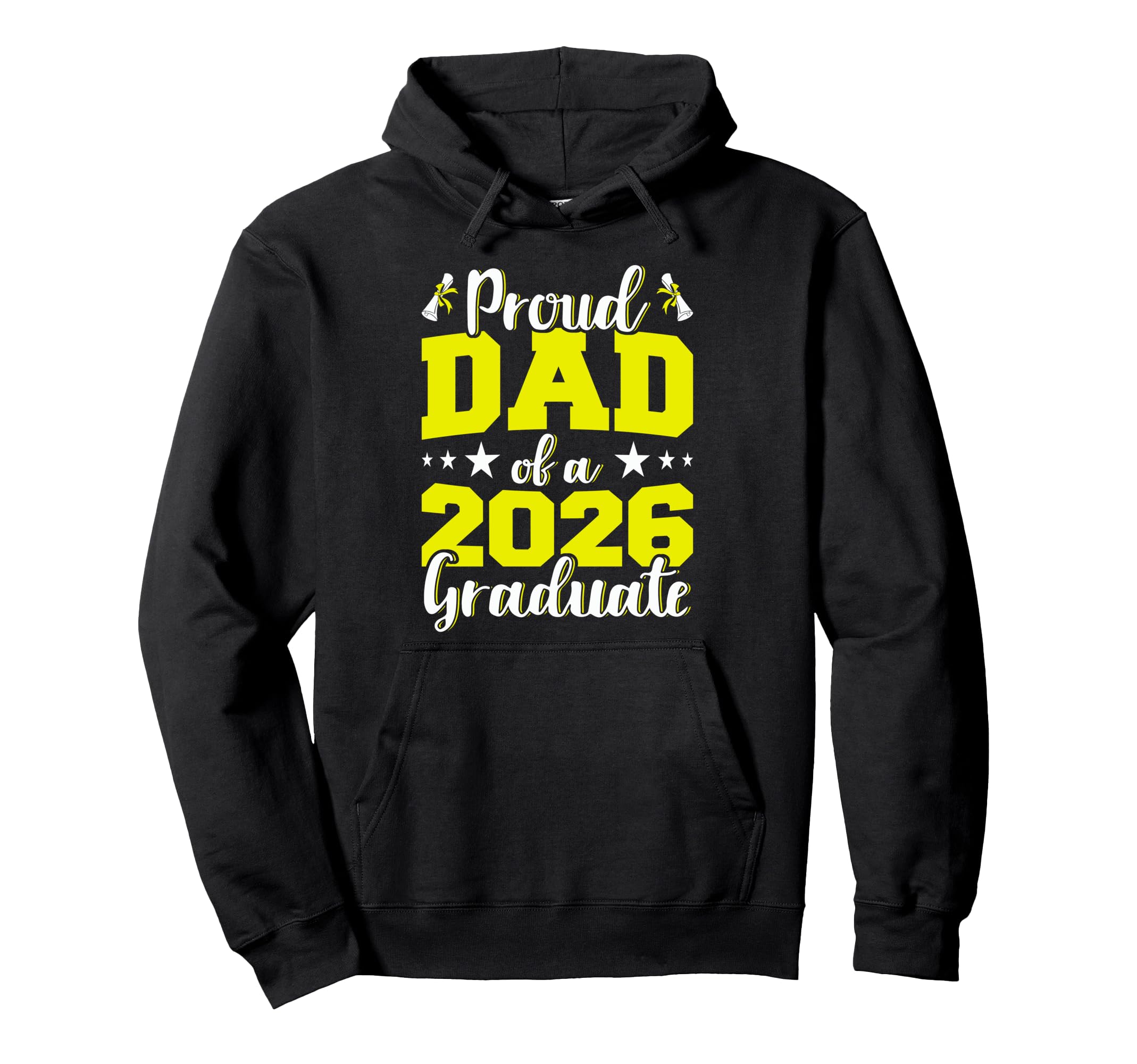 Proud Dad 2026 Graduate Senior Family Hoodie - Graphic Print Unisex - T-Shirt, Sweatshirt, Hoodie