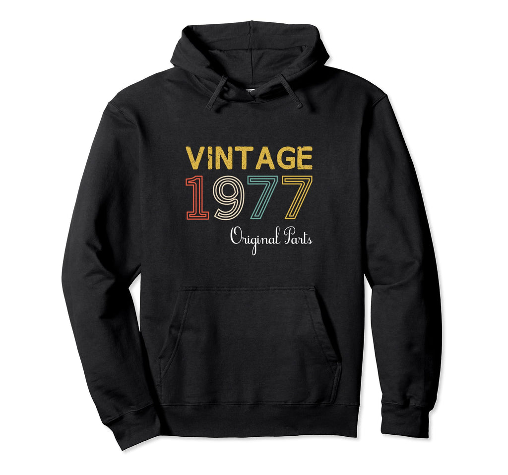 Year 1977 Gift Birthday Mom Dad Hoodie - Novelty Apparel Men Women - T-Shirt, Sweatshirt, Hoodie