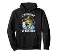 Ofishally 8 Years Old Fishing Hoodie - Fun Novelty Design for Adults - T-Shirt, Sweatshirt, Hoodie
