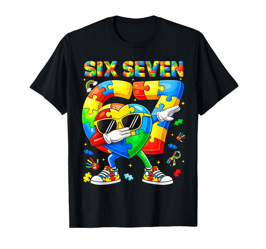 Dabbing Heart Puzzle Autistic Autism T-Shirt - Unique Graphic for Adults - T-Shirt, Sweatshirt, Hoodie
