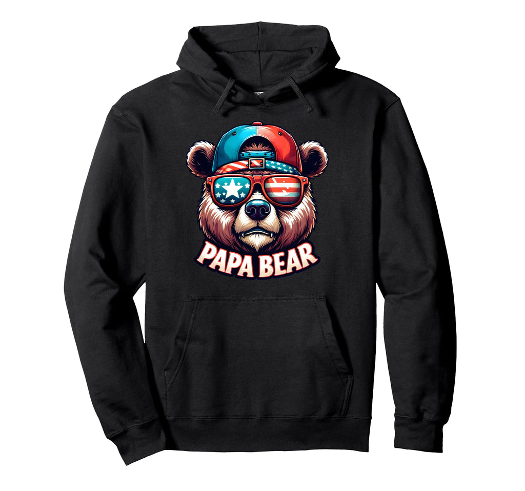 Papa Bear Gifts Funny Birthday Fun Gift Hoodie - Graphic Print for Adults - T-Shirt, Sweatshirt, Hoodie