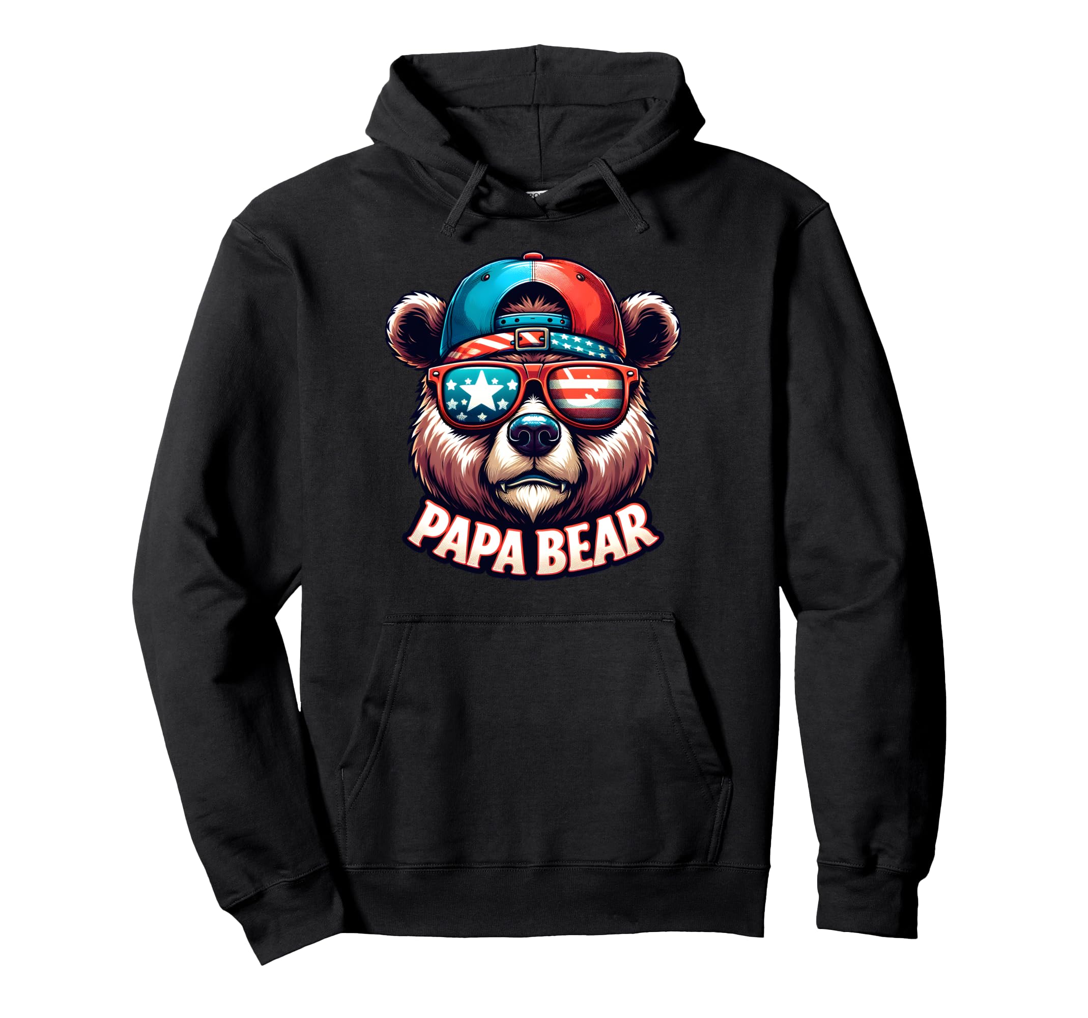 Papa Bear Gifts Funny Birthday Fun Gift Hoodie - Graphic Print for Adults - T-Shirt, Sweatshirt, Hoodie