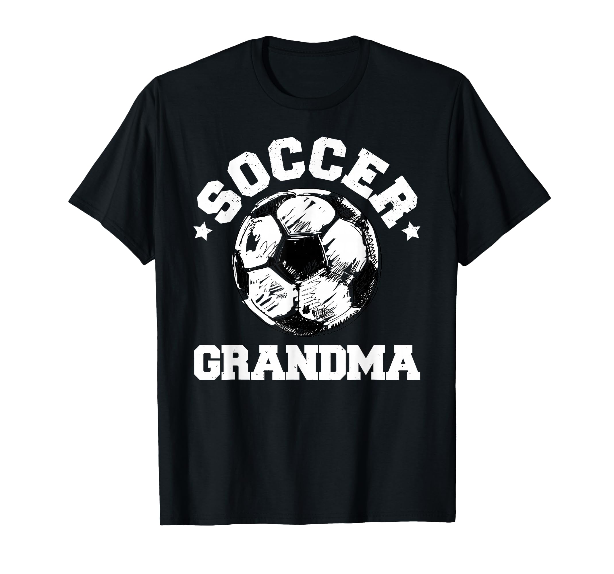 Soccer Grandma Soccer Ball Distressed T-Shirt - Graphic Print Men Women - T-Shirt, Sweatshirt, Hoodie