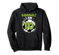 10 Year Old Birthday Soccer Themed Hoodie - Streetwear Style for Adults - T-Shirt, Sweatshirt, Hoodie