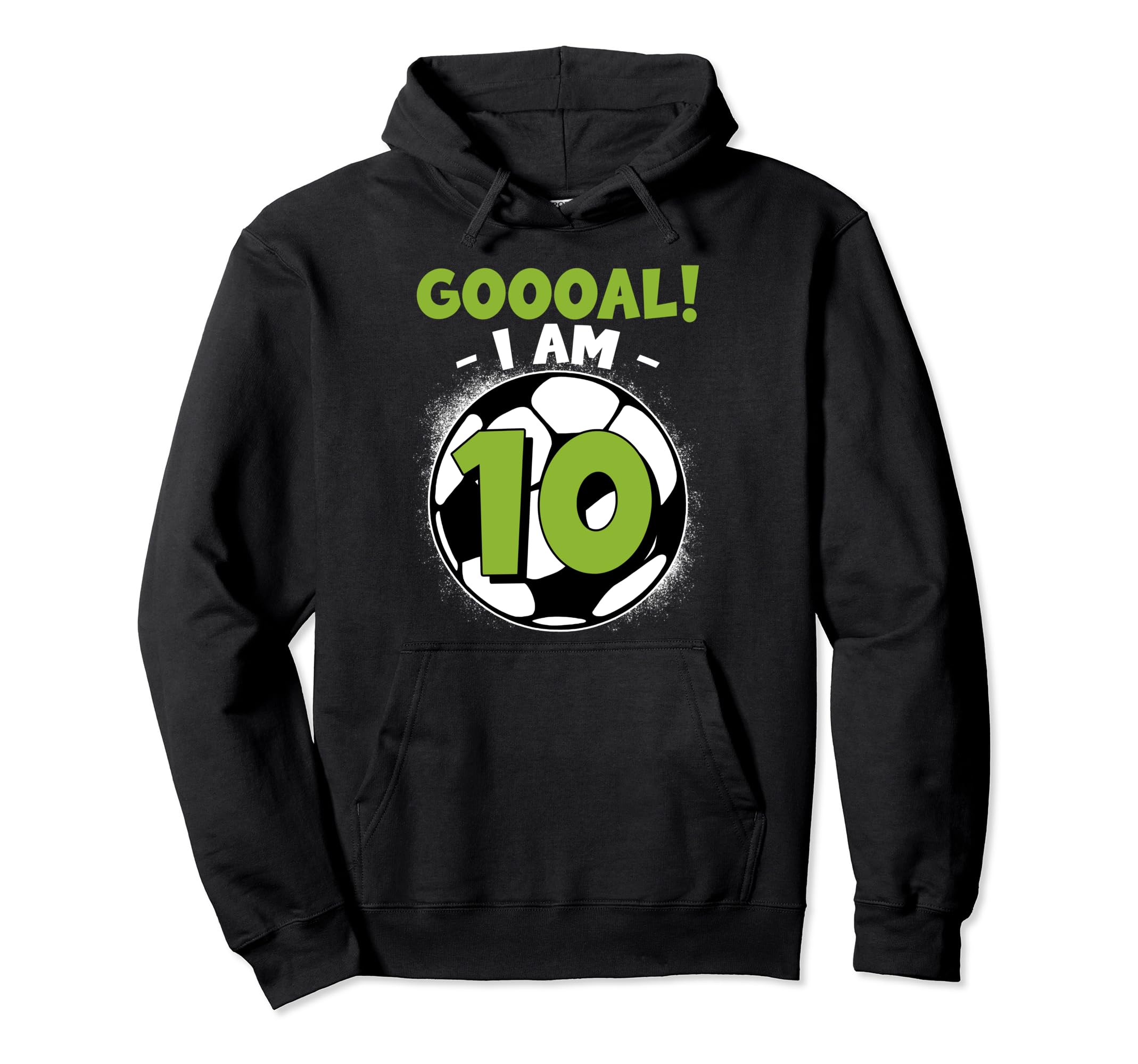 10 Year Old Birthday Soccer Themed Hoodie - Streetwear Style for Adults - T-Shirt, Sweatshirt, Hoodie