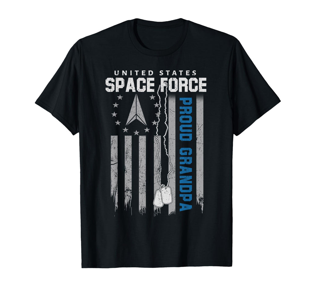 Proud Us Space Force Grandpa Flag Usa T-Shirt - Graphic Print Unisex - T-Shirt, Sweatshirt, Hoodie
