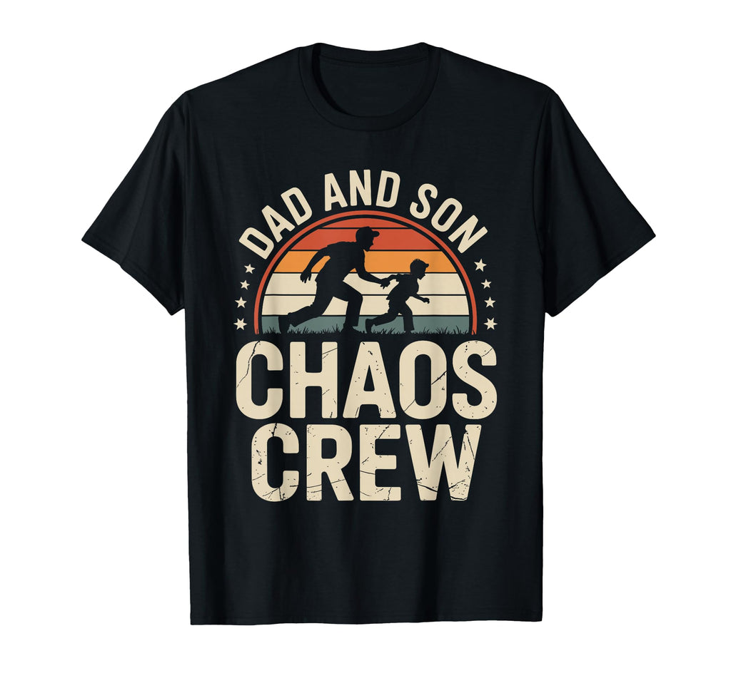 Dad And Son Chaos Crew Funny Matching T-Shirt - Unique Graphic for Adults - T-Shirt, Sweatshirt, Hoodie