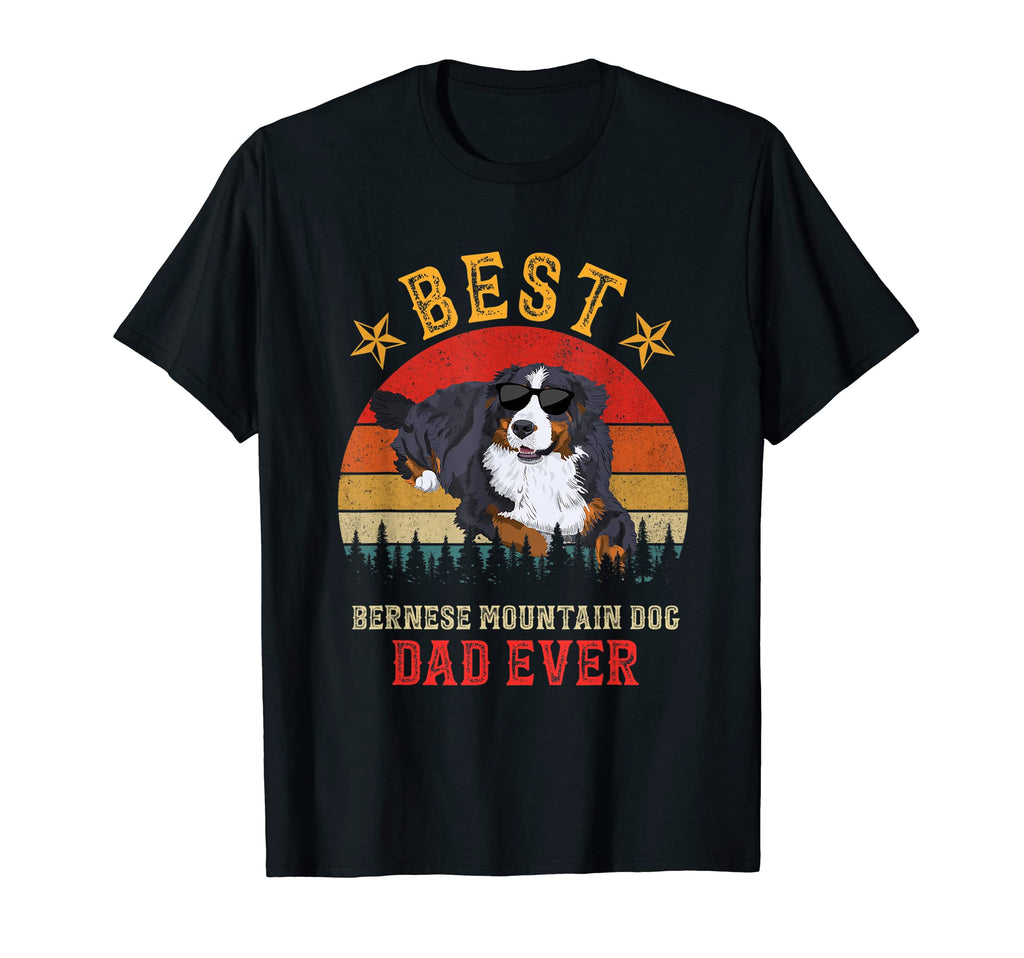 Best Dog Bernese Mountain Dad Ever T-Shirt - Minimalist Print Unisex - T-Shirt, Sweatshirt, Hoodie