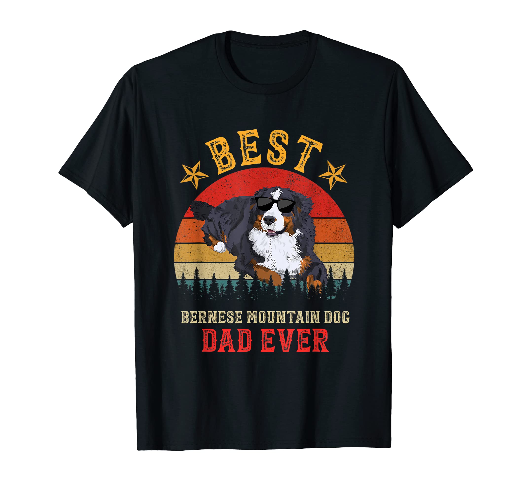 Best Dog Bernese Mountain Dad Ever T-Shirt - Minimalist Print Unisex - T-Shirt, Sweatshirt, Hoodie