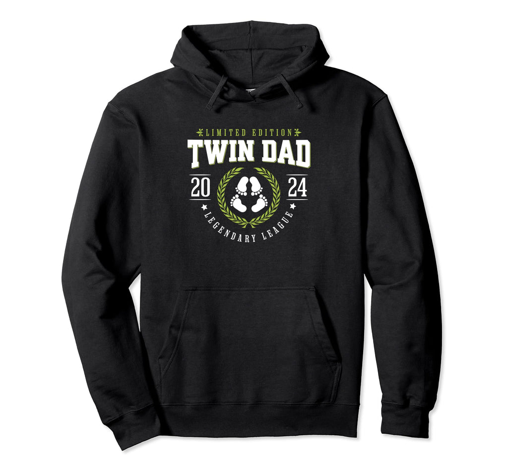 Twin Dad Est 2024 Twin Dad To Be Hoodie - Fun Novelty Design for Adults - T-Shirt, Sweatshirt, Hoodie