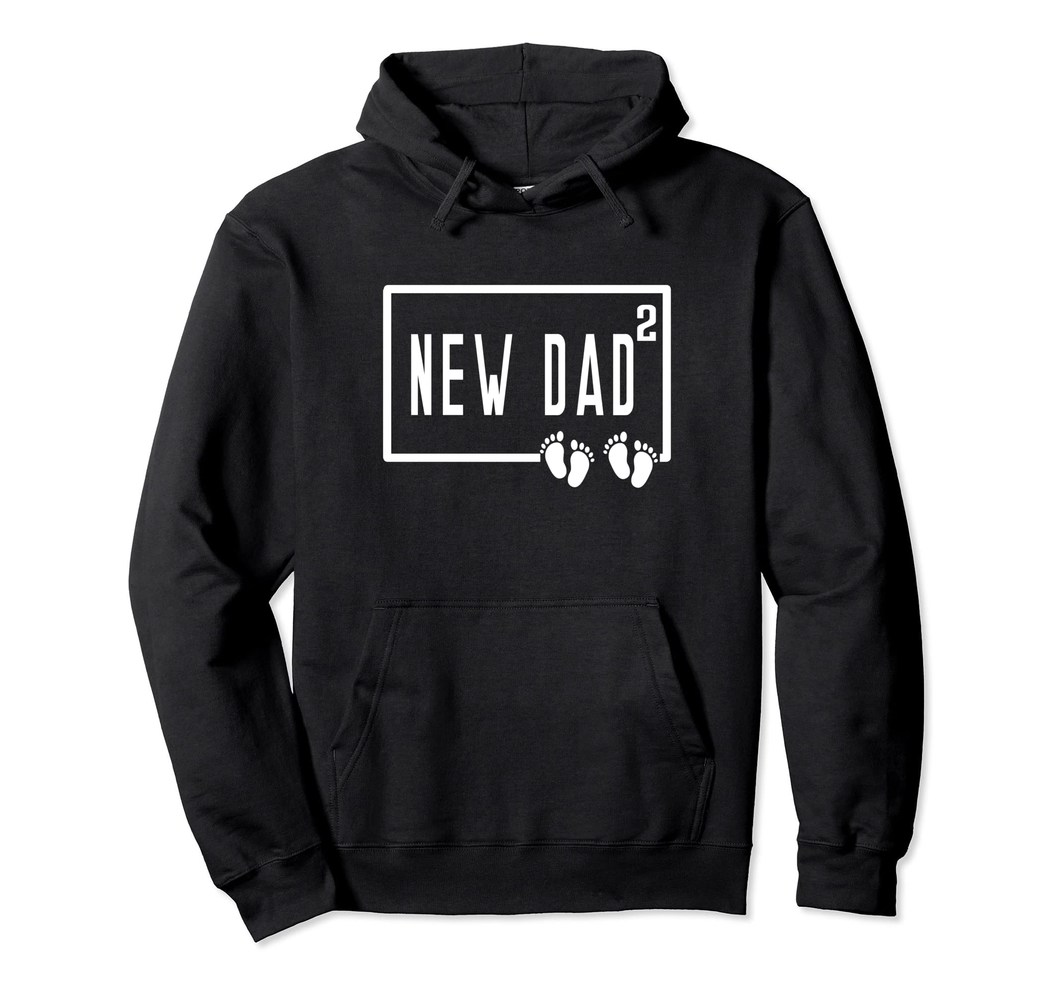 Dad Squared Twins 2 Two Children Papa Hoodie - Custom Art Print for Adults - T-Shirt, Sweatshirt, Hoodie